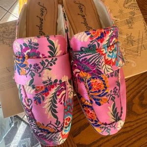Free People Brocade Pink Loafer